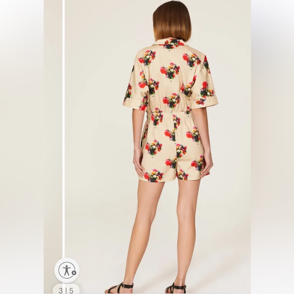 Adam Lippes Floral Print Short Sleeve Romper - EUC - Picture 4 of 7